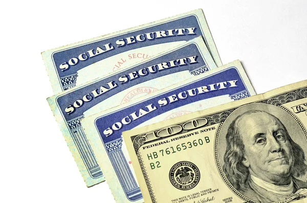 Cartões de Segurança Social para identificação — Fotografia de Stock