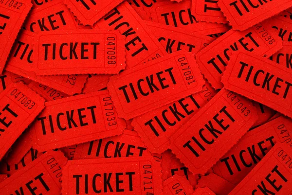 Tickets gebruikt voor toegang tot een evenement — Stockfoto