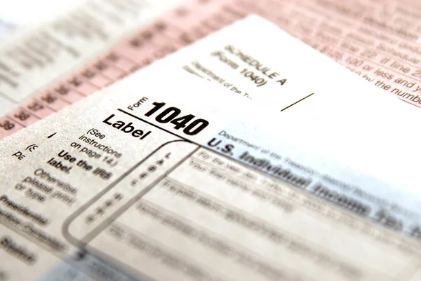 为美国国税局的税收形式 1040 — 图库照片
