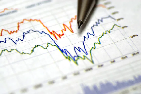 Graphs for Financial or Stock Market Charts — Stock Photo, Image