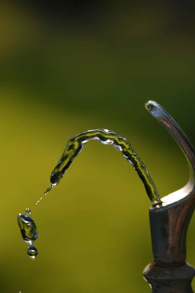 Wody pitnej fontanna w parku na letni dzień — Zdjęcie stockowe