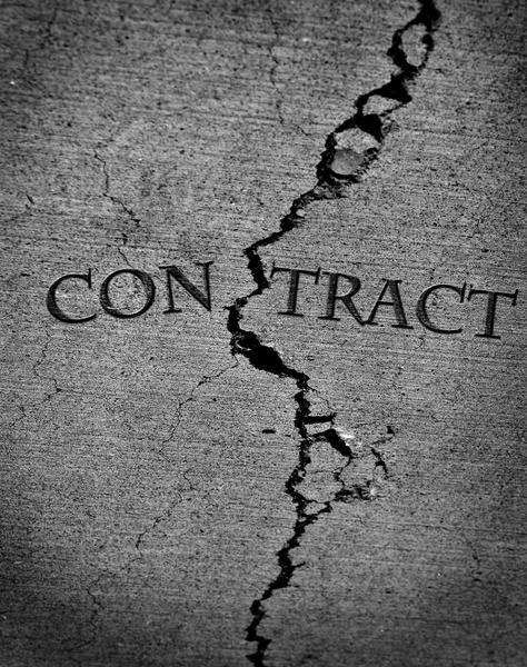 Broken Contract Cement Cracked — Stock Photo, Image