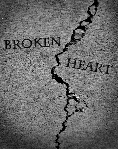 Brustet hjärta förlorade kärlek Jilted — Stockfoto