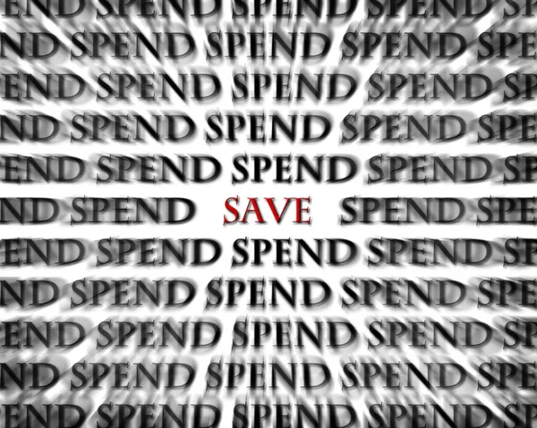 Gastar el ahorro de dinero no ahorrar — Foto de Stock
