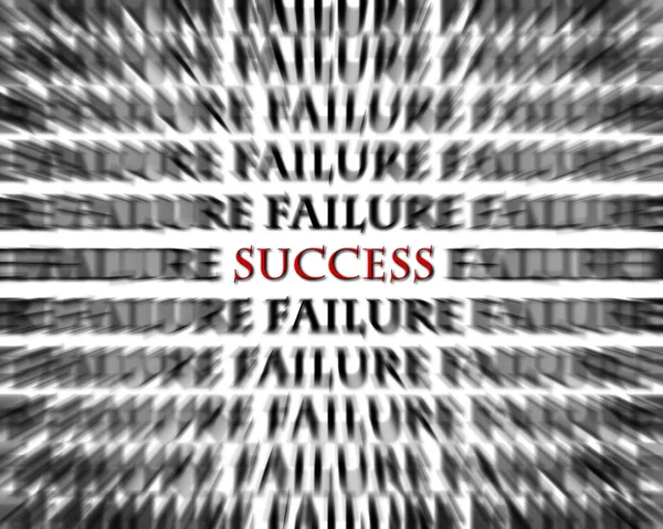 Success in the midst of failure opposite words — Stock Photo, Image