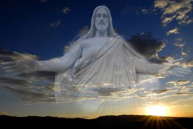 Jesus Sunset huzurlu kreasyonlar gökyüzü ve bulutlar