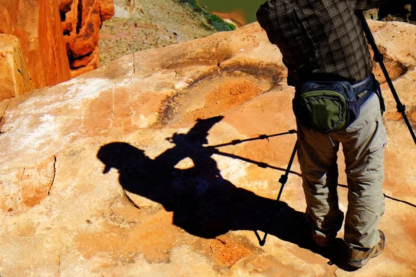 Fotograf vid Grand Canyon skapa fotografier konst — Stockfoto