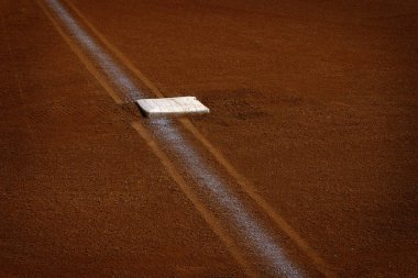 Beyzbol temel temel tebeşir hattı elmas