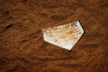Baseball Homeplate in Brown Dirt for Sports American Past Time clipart