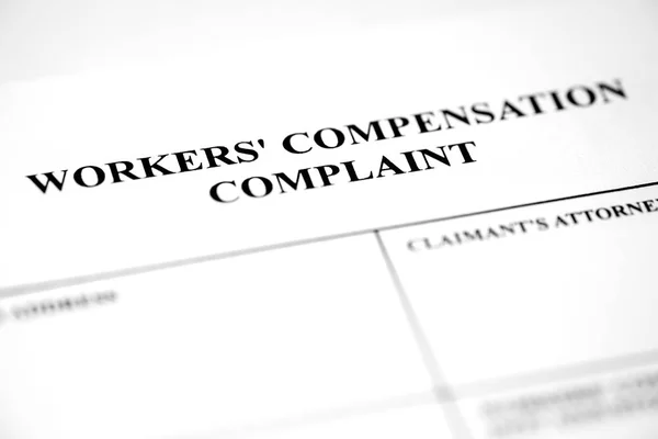 Worker's Compensation Complaint Form — Stock Photo, Image