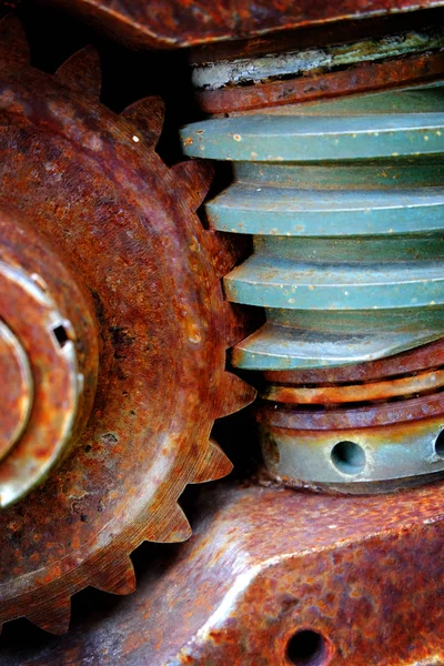 Engranajes viejos Dientes oxidados Maquinaria y equipo — Foto de Stock