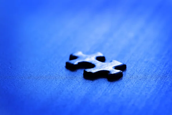 Puzzle Piece Solving Jigsaw Game for Fun and Achievement — Stock Photo, Image