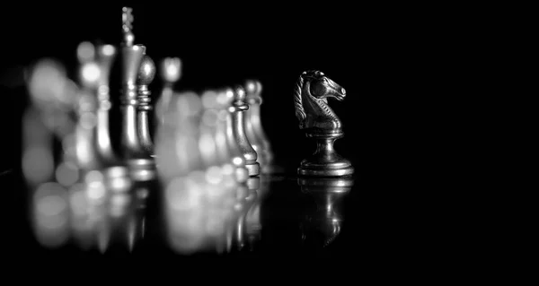 Фигуры Шахматной Доске Игры Игры Стратегические Рыцарские Игры — стоковое фото