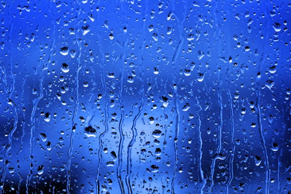 Window Rain Water Drops Stormy Weather — Stock Photo, Image