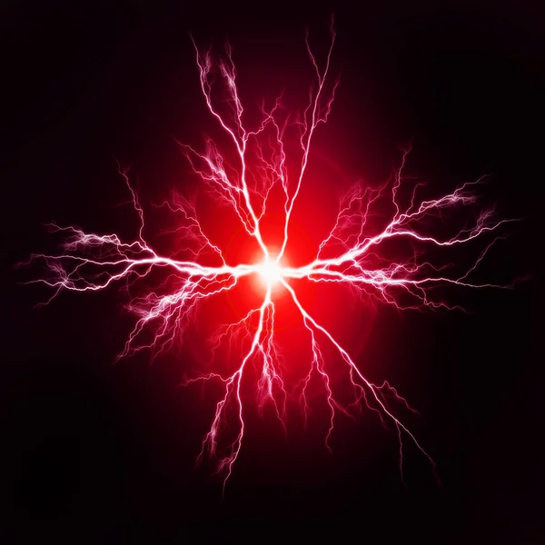 Explosion Pure Power Red Electricity Dark — Stock Photo, Image