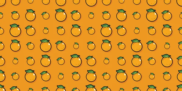 Dibujos animados naranjas patrón repetir — Vector de stock