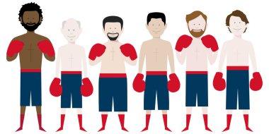 çok kültürlü erkek boksörler