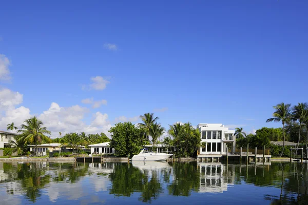 Miami Beach casas beira-mar — Fotografia de Stock