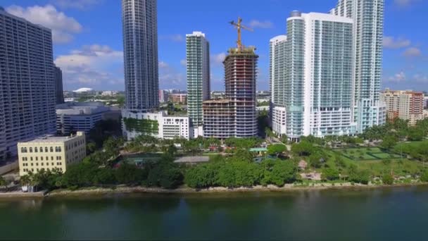 Lotnicze wideo Edgewater Miami — Wideo stockowe