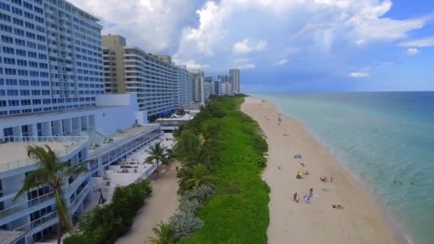 Πετώντας πάνω από το Μαϊάμι Μπιτς Φλόριντα — Αρχείο Βίντεο