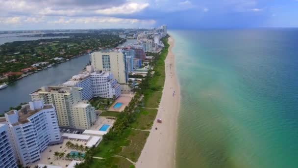 フロリダ州マイアミビーチ上空 — ストック動画