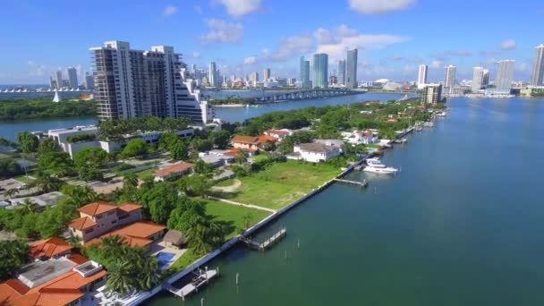 Aeronáutica Miami Beach Islands 4k — Vídeo de Stock