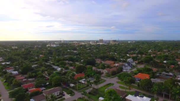 Luchtfoto tour vlucht Hollywood, Fl — Stockvideo