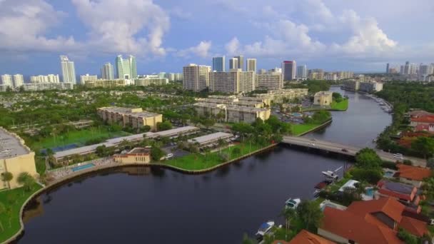 Aerial video Hallandale De Soto Park — Stock Video