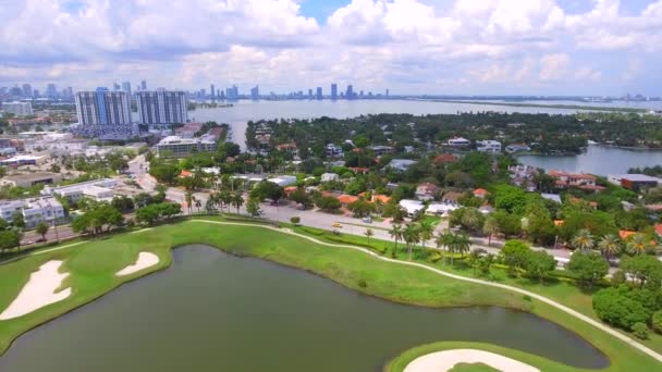 Luchtfoto video Miami Beach Alton Road — Stockvideo