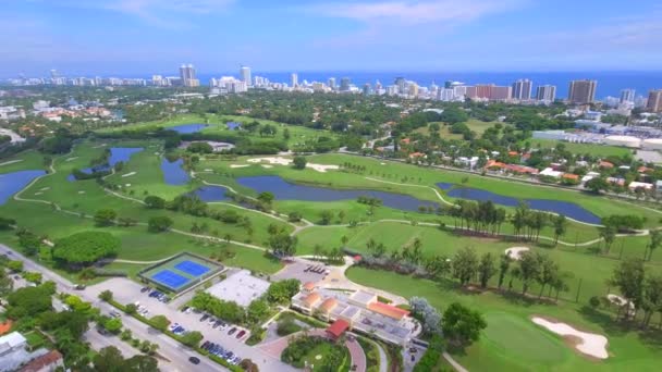 Vídeo aéreo del Miami Beach Golf Club 4k uhd — Vídeo de stock