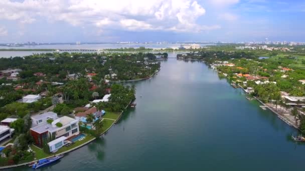 Légi videóinak vízszint emelkedik, a Miami Beach — Stock videók