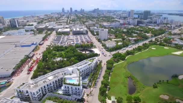 Geweldige luchtfoto video Miami Beach — Stockvideo