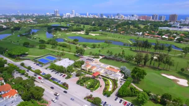 Miami Beach Golf Club antenn — Stockvideo