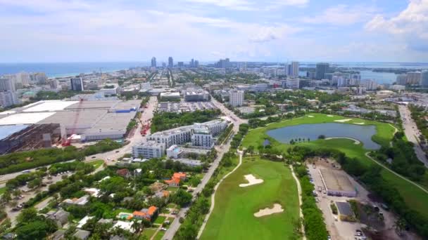 Dade Avenue a poledník v Miami Beach — Stock video