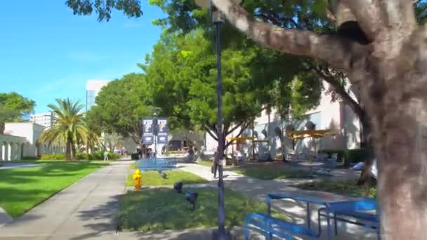 Pedestrian walkway at FIU 4k video — Stock Video