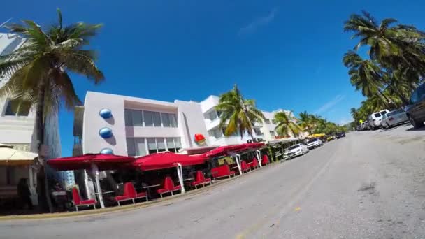 Miami plaża ocean drive — Wideo stockowe