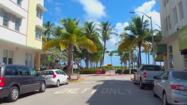 Ocean Drive Miami Beach — Vídeo de stock