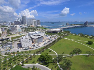 Aerial image of Museum Park Miami clipart