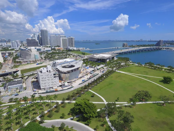 Luchtfoto foto van Museum Park Miami — Stockfoto