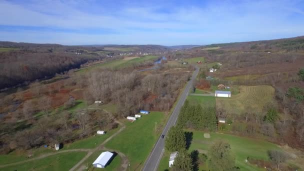Aerial amerikansk gård landskap — Stockvideo