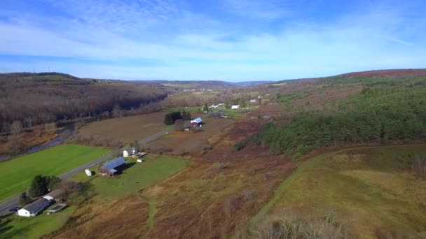 Aerial footage Whitney Pointe New York — Stock Video