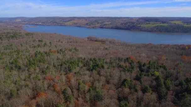 Antenowe upstate Nowy Jork listopada — Wideo stockowe