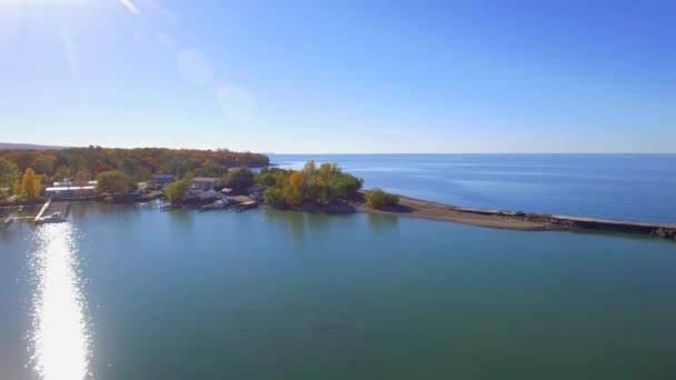 Westlake Public Beach Narrowsburg Ny — Stockvideo