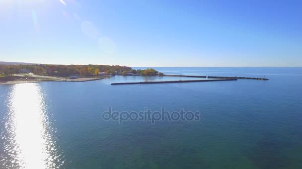 西湖公共海滩纳罗斯堡纽约州 — 图库视频影像