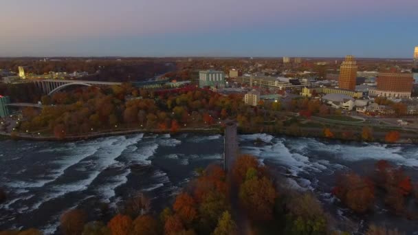 Letecké záběry Niagarské vodopády Kanada 4k — Stock video