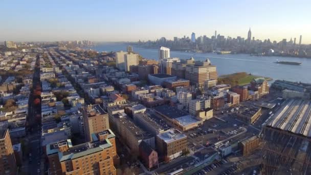 Aerial Jersey City NJ — Stock Video