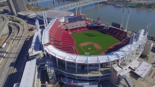 Grote Amerikaanse Ballpark Cincinnati — Stockvideo