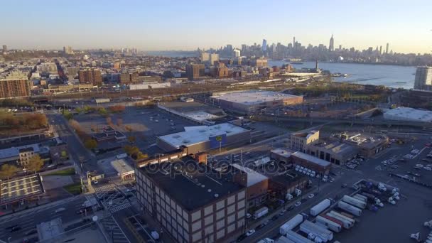 Vídeo aéreo Jersey City Downtown — Vídeo de stock