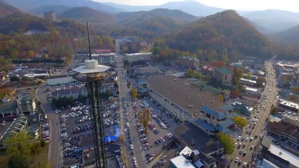 Смотровая башня Gatlinburg Tennessee — стоковое видео