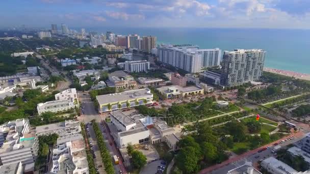 Légi drone videóinak Miami Beach öröklakás — Stock videók